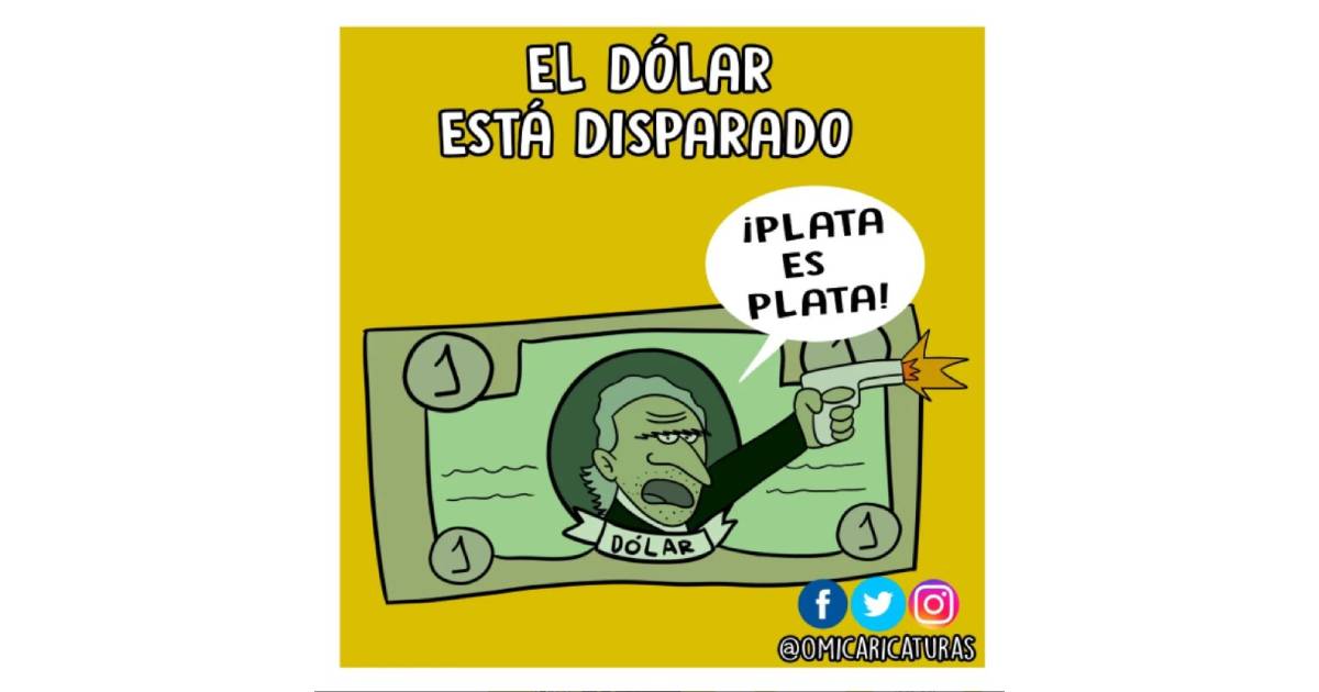 Caricatura: El dólar está disparado