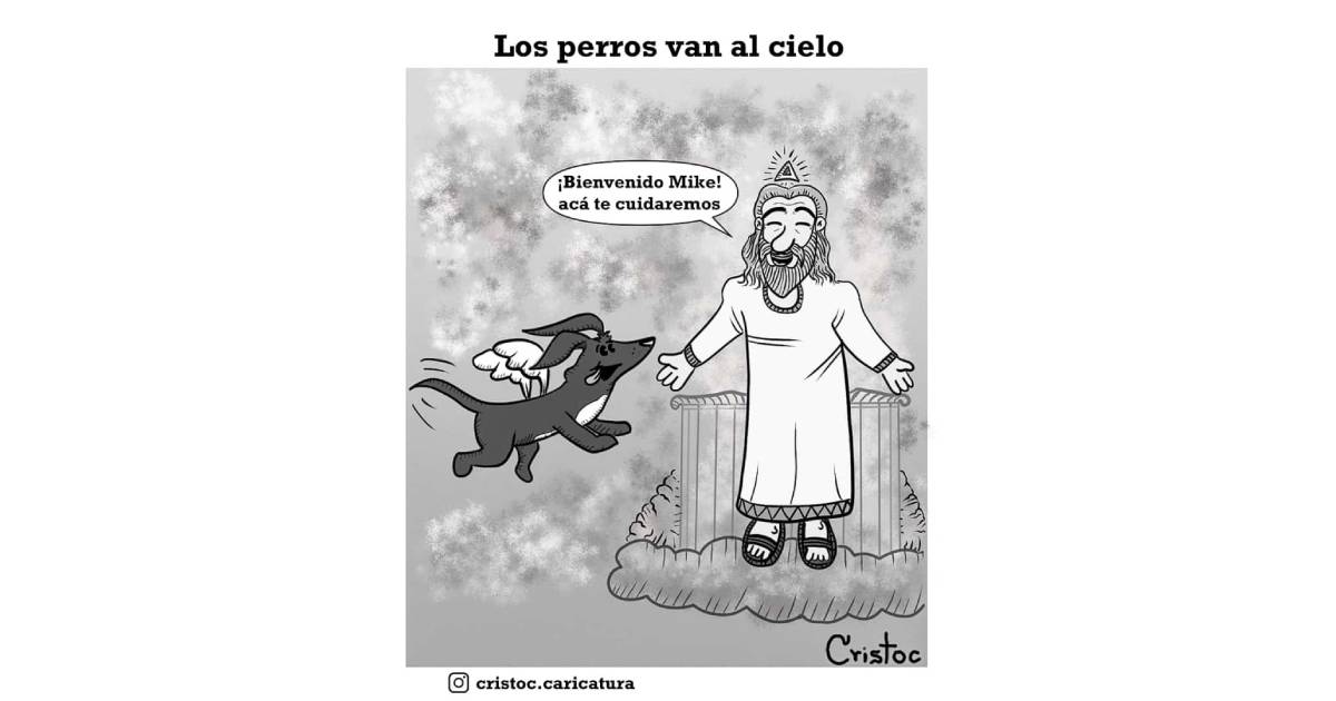 Caricatura: Los perros van al cielo