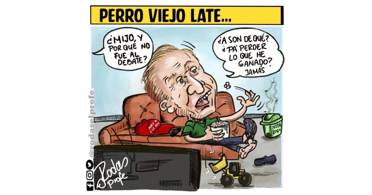 Caricatura: Perro viajo late...