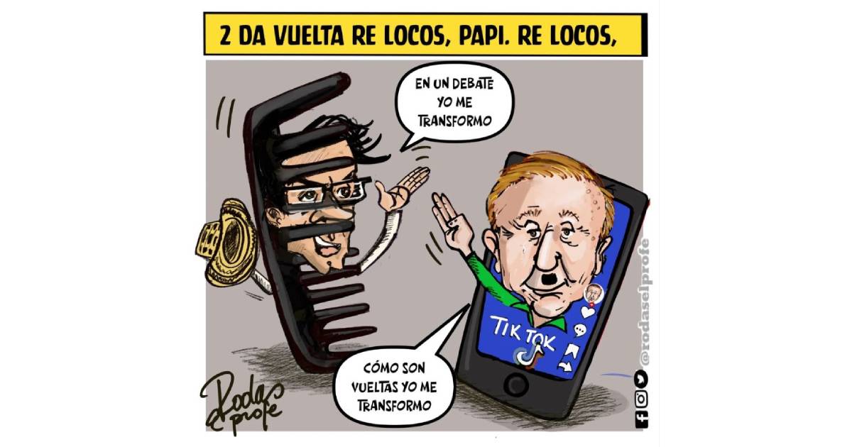 Caricatura: Segunda vuelta relocos, papi