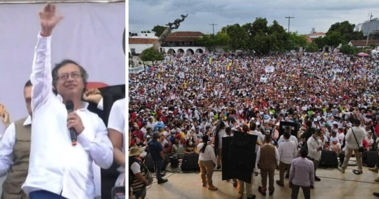  - Complicados apoyos le reunieron a Petro 20 mil personas en Valledupar