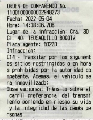  - Retenes ilegales de la Policía de Tránsito en Bogotá. Todos a denunciar