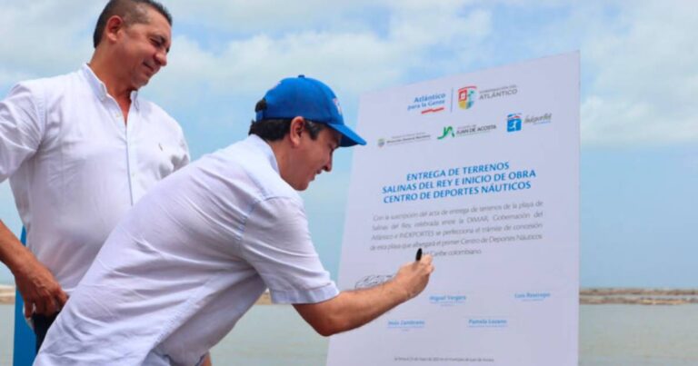  - Gobernación del Atlántico recibió terrenos para iniciar la construcción del Centro de Deportes Náuticos, en Salinas del Rey