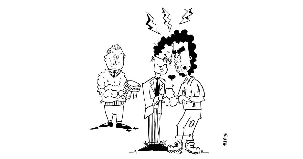 Caricatura: Peleas y evasiones