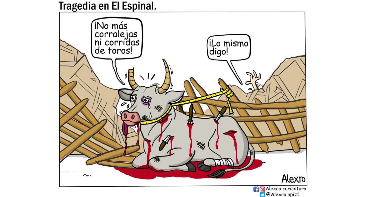 Caricatura: Tragedia en El Espinal