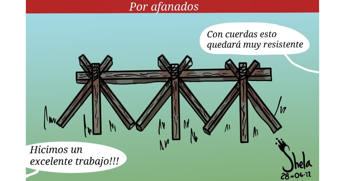 Caricatura: Por afanados
