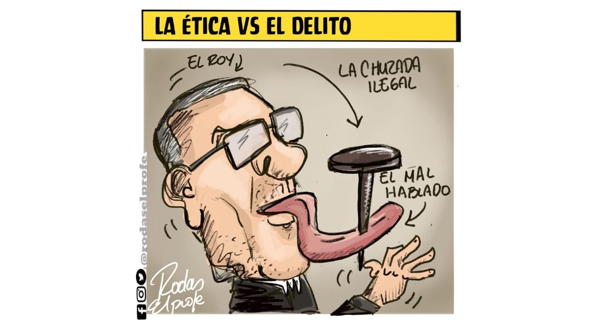 Caricatura: La ética vs. el delito