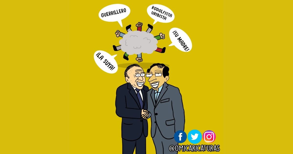 Caricatura: Petro y Rodolfo se encuentran
