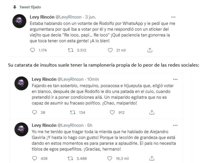  - Levy Rincon, el barra brava al que Petro le aplaude cada grosería