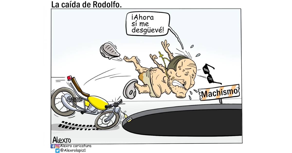 Caricatura: La caída de Rodolfo