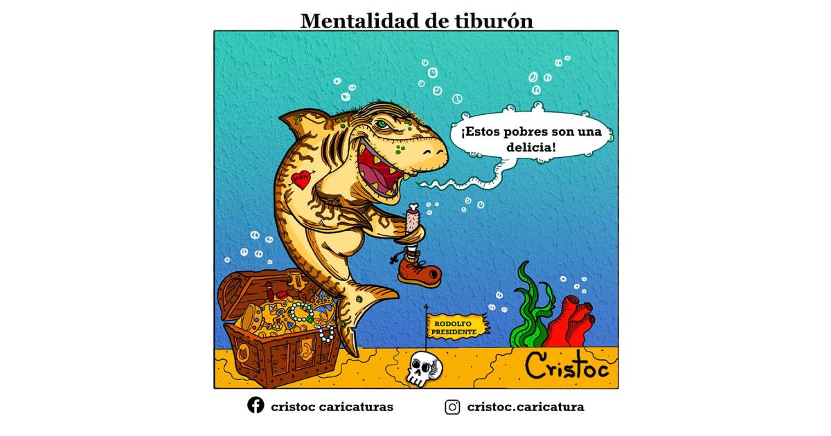 Caricatura: Mentalidad de tiburón