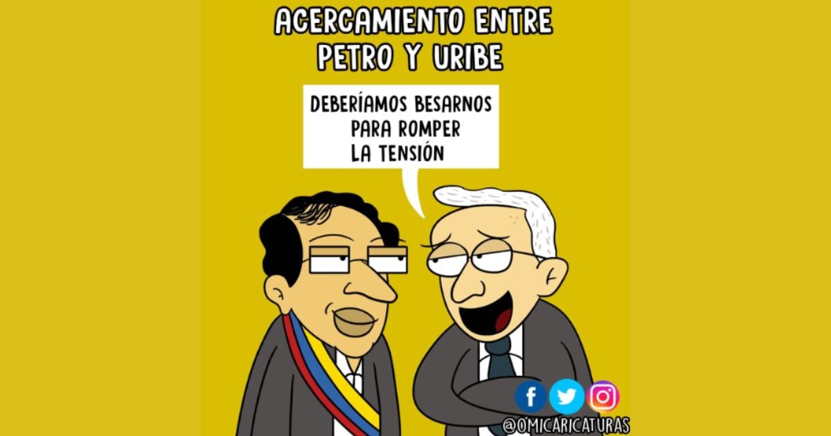 Caricatura: Acercamiento entre Petro y Uribe