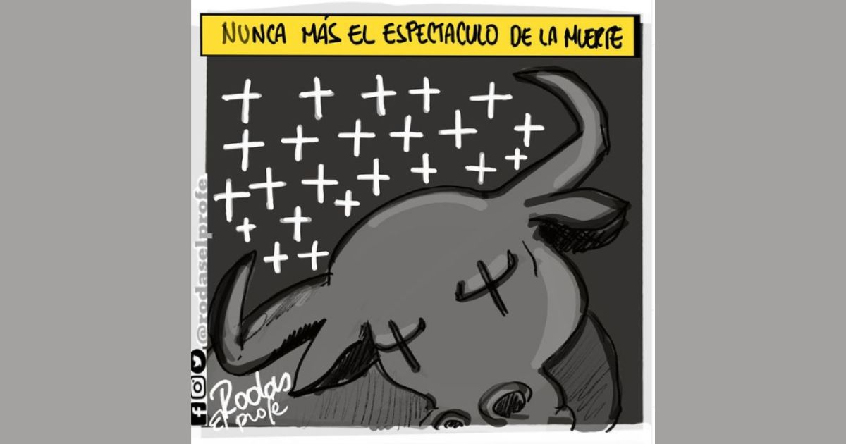 Caricatura: Nunca más el espectáculo de la muerte