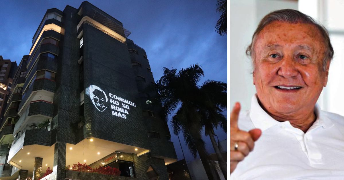 El apartamento de Rodolfo Hernandez en Bucaramanga donde pasó el dia, cuidandose la gripa