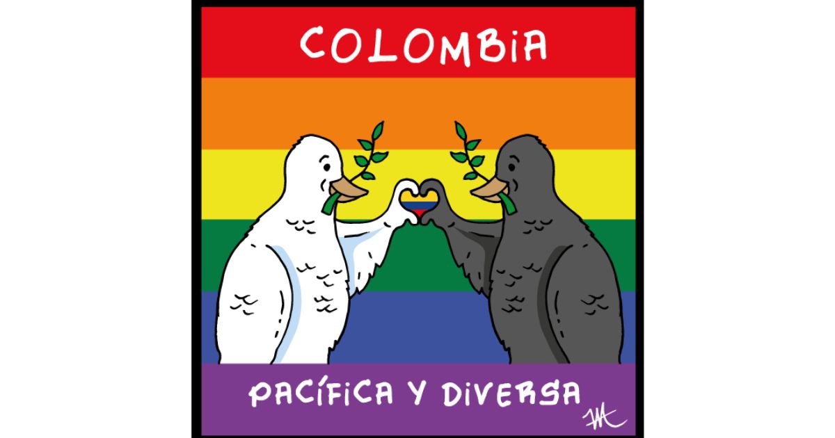 Caricatura: Paz y diversidad