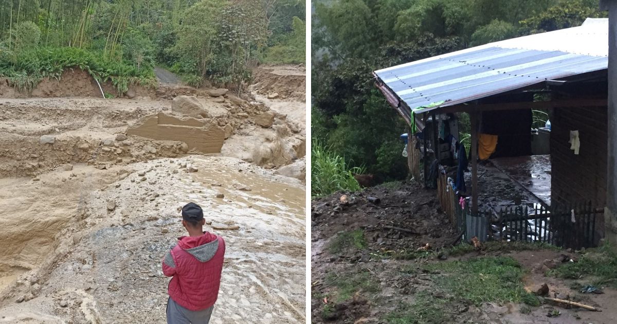 Avalancha en Inzá, Cauca, deja a 15 familias sin casa y 103 viviendas afectadas