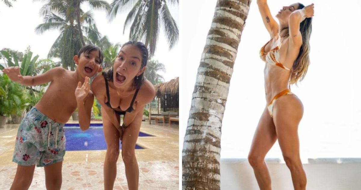 “Toda la vida he usado hilo“: Valentina Lizcano responde a las críticas por usar bikini frente a su hijo
