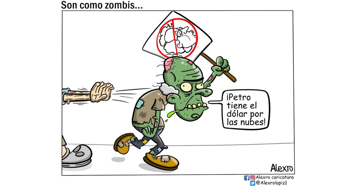 Caricatura: Son como zombis