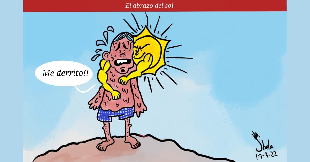 Caricatura: Abrazo del sol