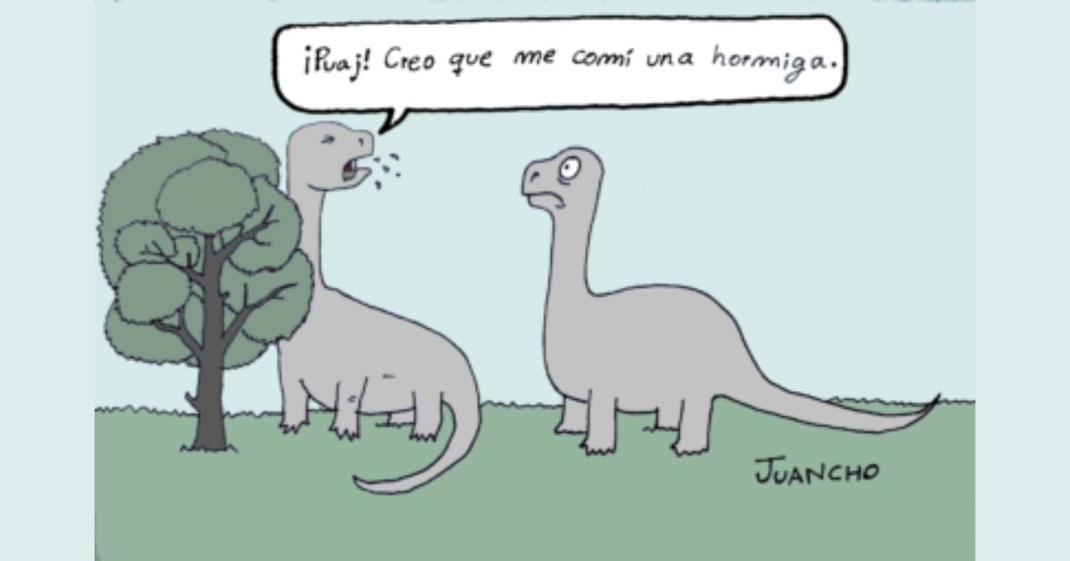 Caricatura: ¿De qué se alimentaban los dinosaurios? 