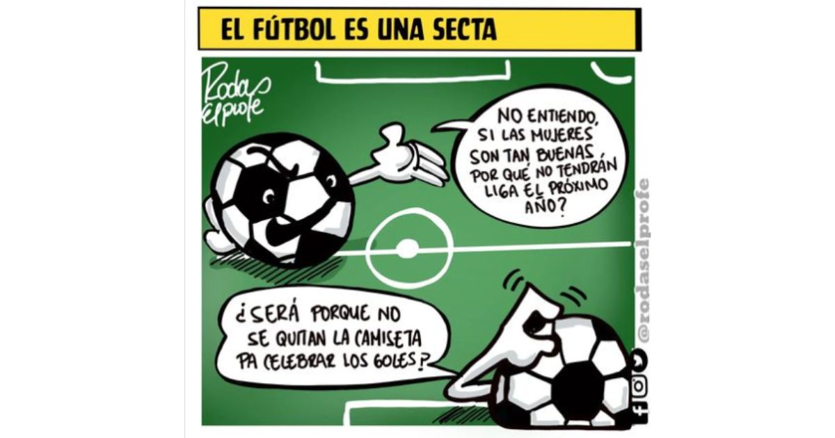 Caricatura: El fútbol es una secta