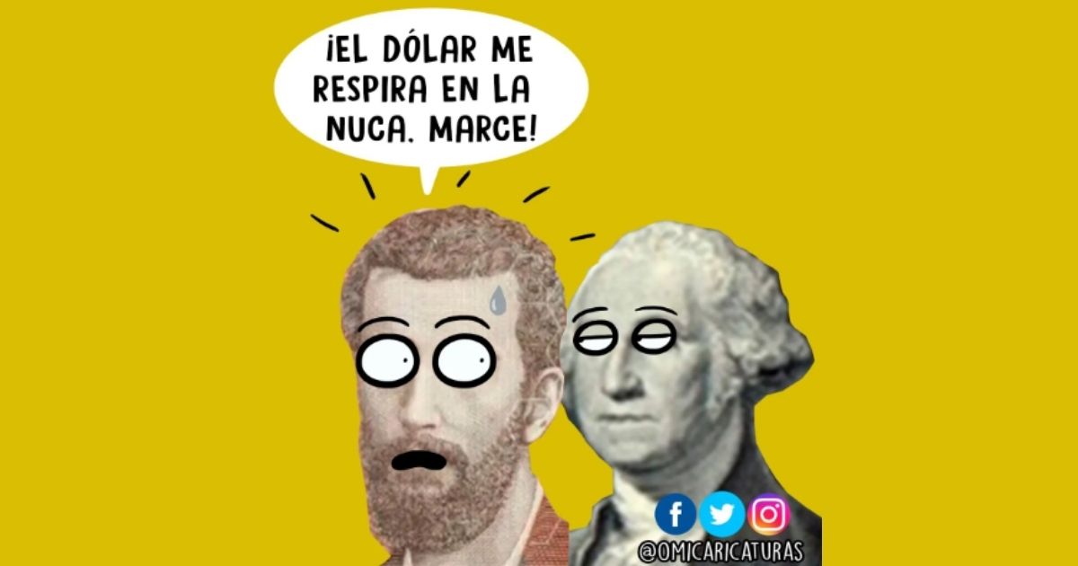 Caricatura: El dólar nos respira en la nuca