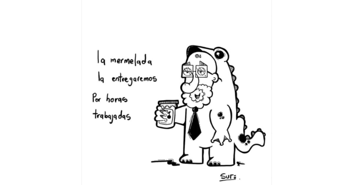 Caricatura: Mermelada por horas trabajadas