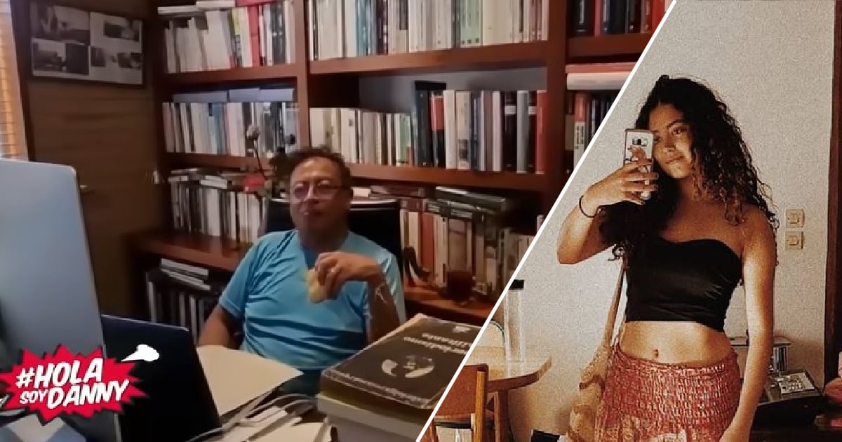 Sofía Petro metió la cámara en su casa y mostró a su papá en pijama el día de la posesión