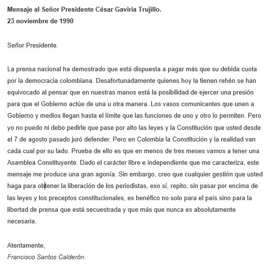  - ¿Por qué Pablo Escobar no mató a Pacho Santos?