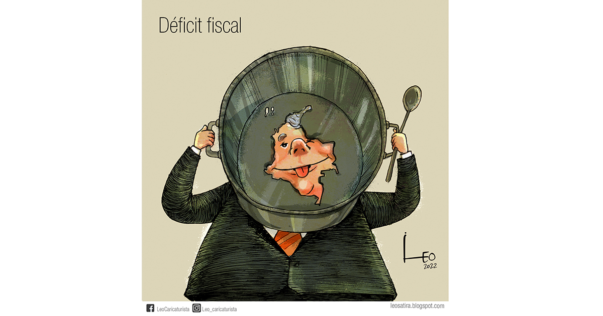Caricatura: Déficit fiscal
