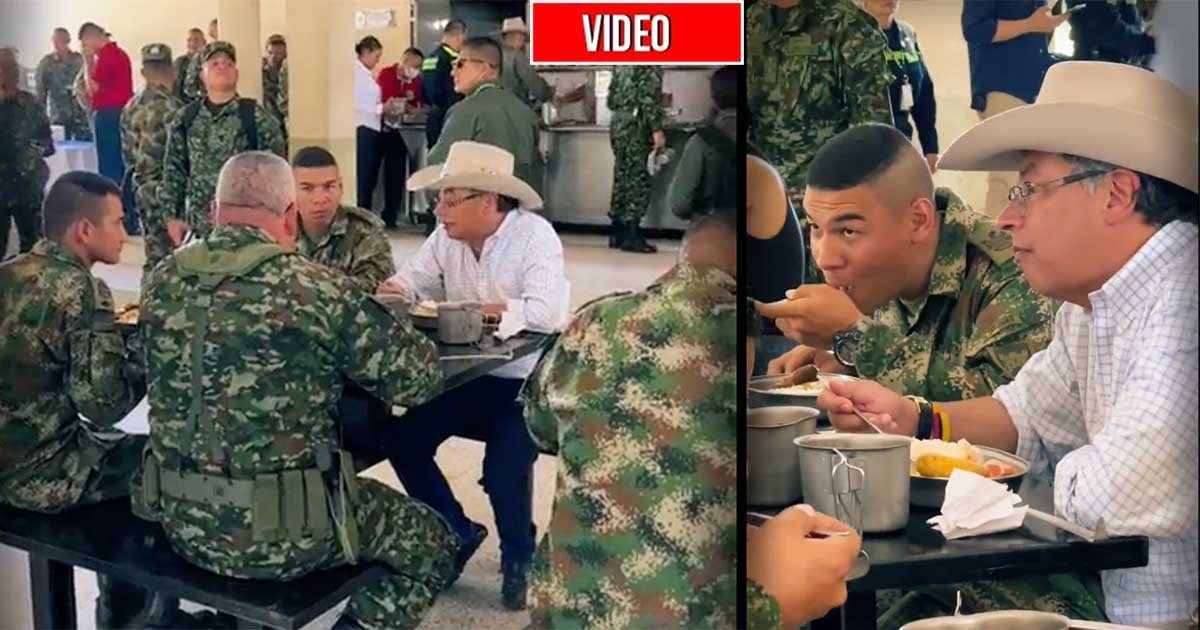 Petro hace las paces con los militares: almuerza con la tropa en Villavicencio