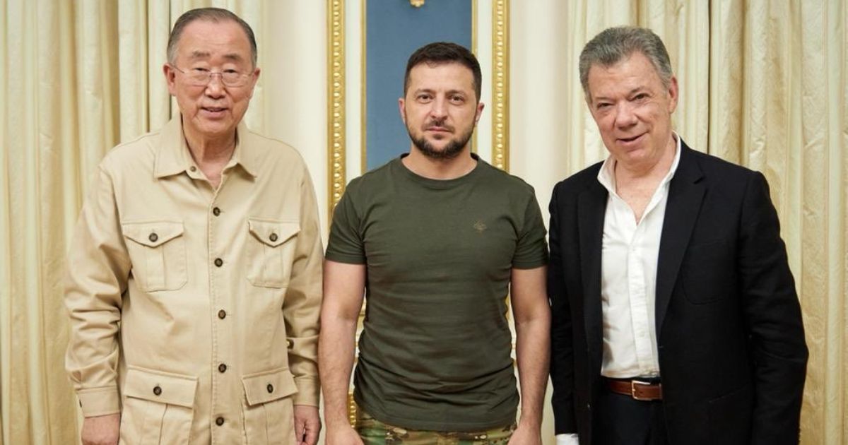 La visita de Juan Manuel Santos al presidente Zelenski en Kiev