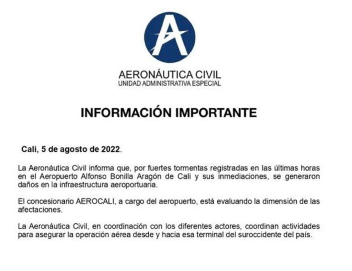  - VIDEO: La tormenta que casi acaba con el aeropuerto de Cali