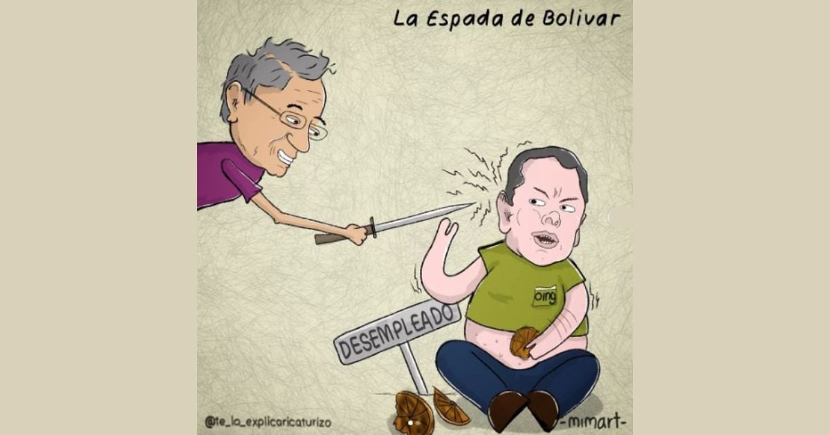 Caricatura: La espada de Bolívar