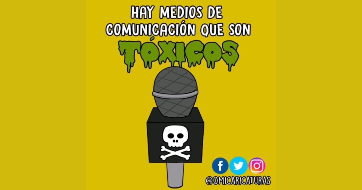 Caricatura: Medios de comunicación tóxicos