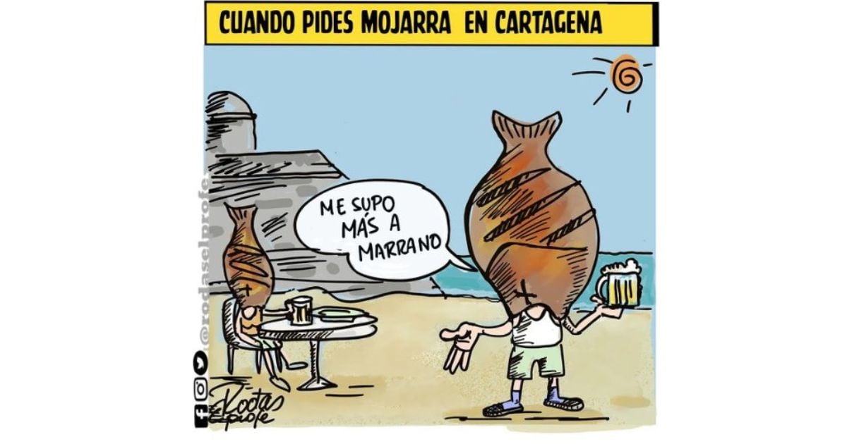 Caricatura: Cuando pides mojarra en Cartagena