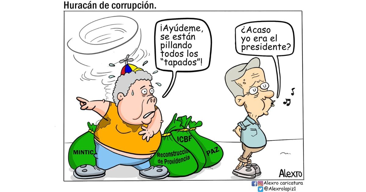 Caricatura: Huracán de corrupción