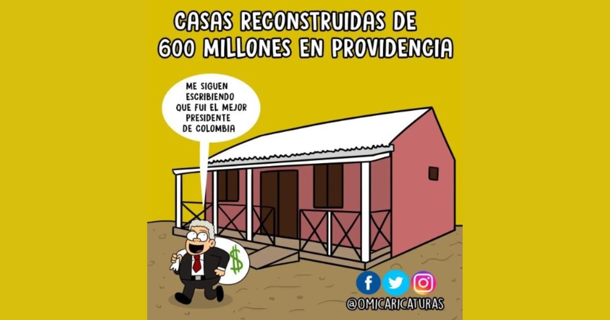Caricatura: Casas reconstruidas de $600 millones en Providencia