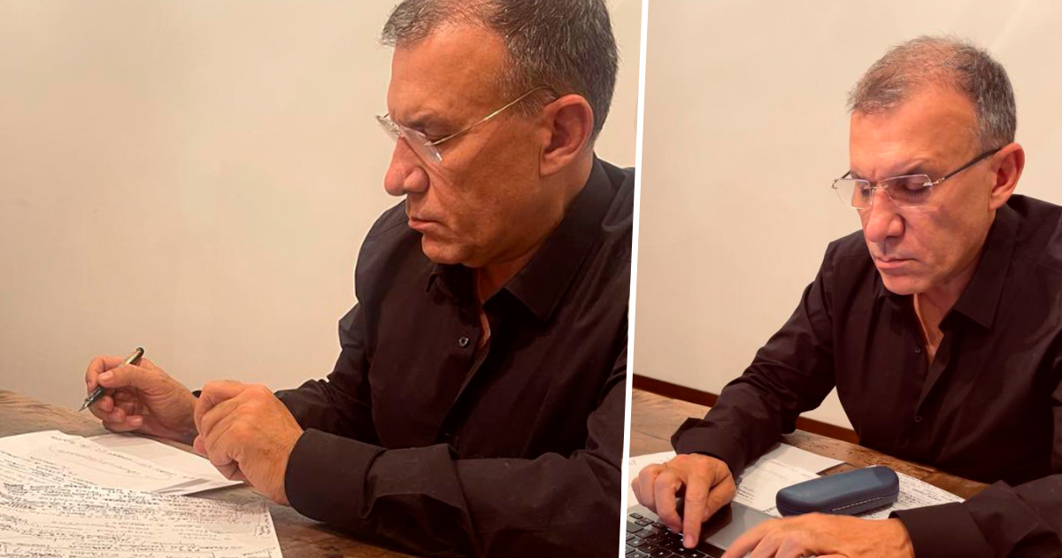 A última hora a Roy Barreras lo obligaron a escribir su discurso en una hoja de papel