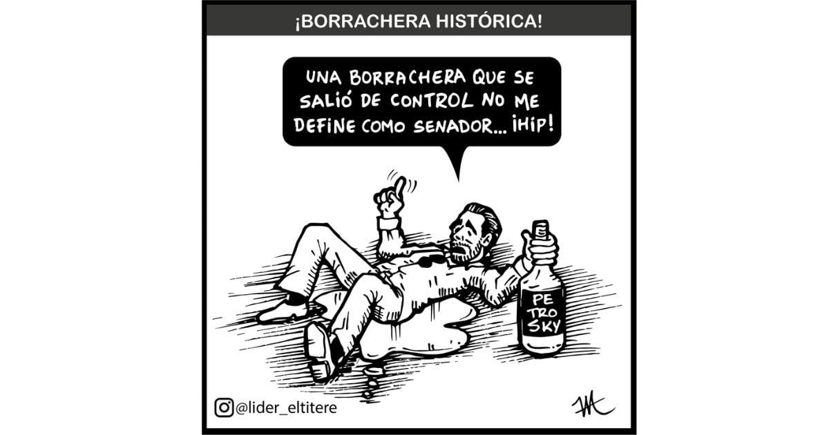 Caricatura: Borrachera histórica