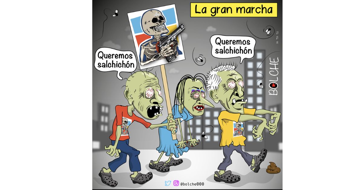 Caricatura: La gran marcha