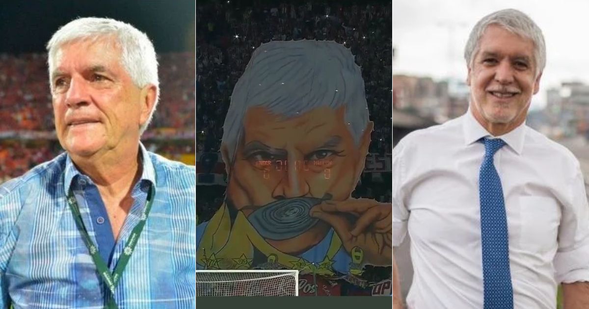 El tifo del Junior en honor a Comesaña que todos confundieron con Enrique Peñalosa