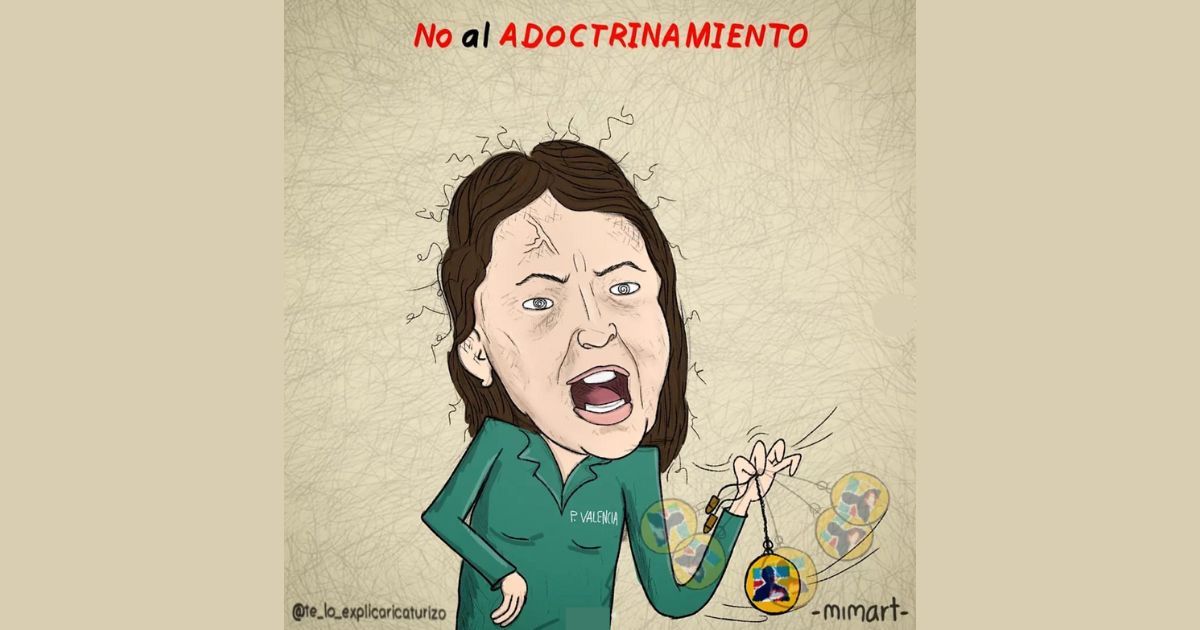Caricatura: No al adoctrinamiento