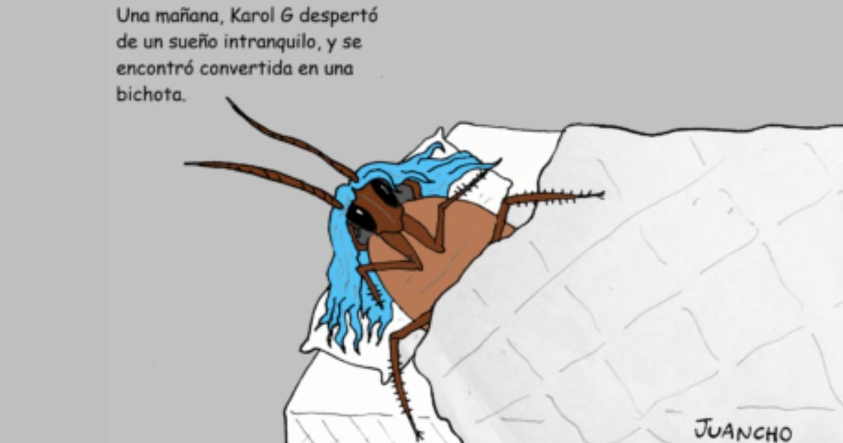 Caricatura: Si Kafka hubiera escrito la biografía de Karol G