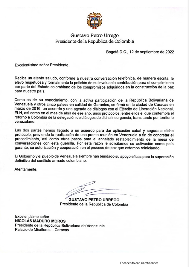  - La negociación con el ELN pasa de Cuba a Venezuela