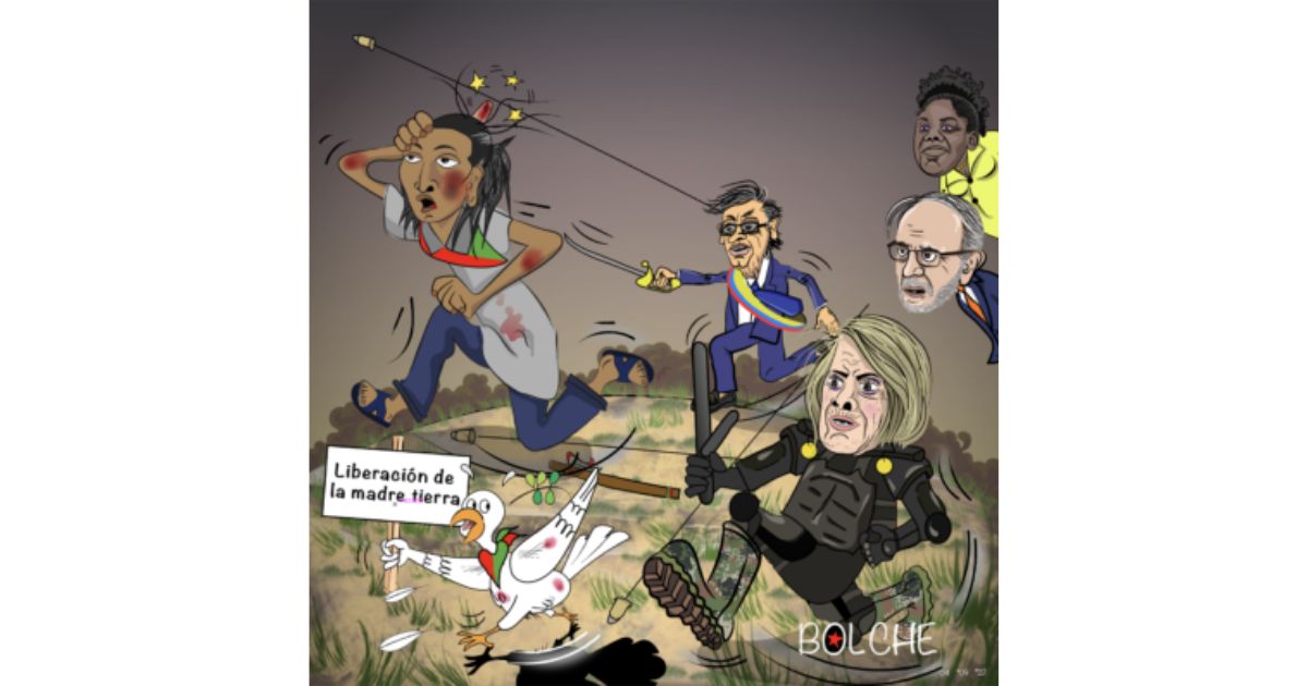 Caricatura: Bolillo histórico en el Cauca