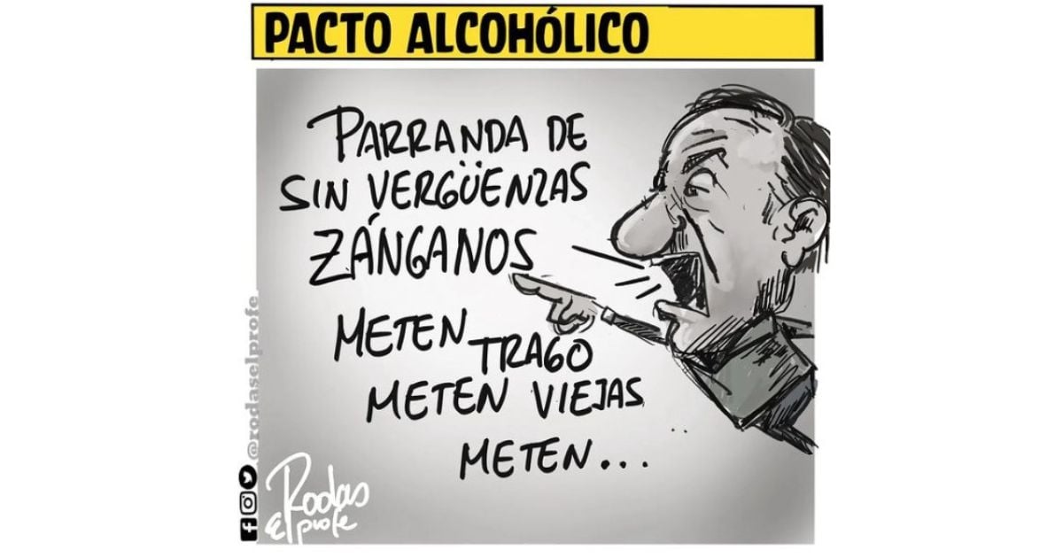 Caricatura: Pacto alcohólico