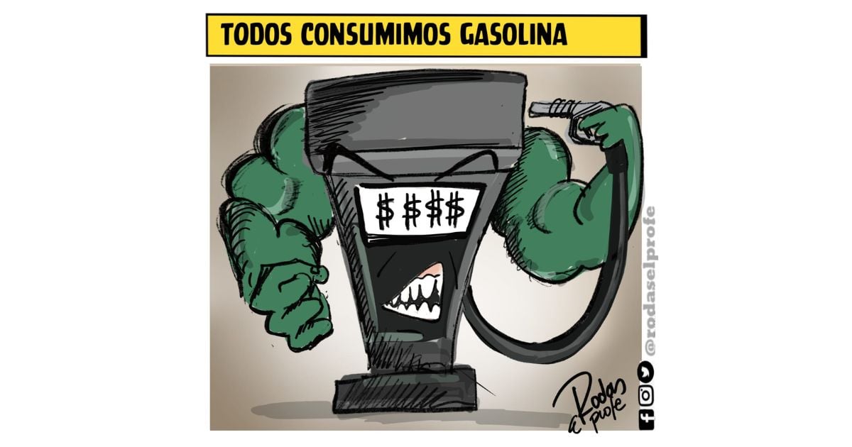 Caricatura: Todos consumimos gasolina