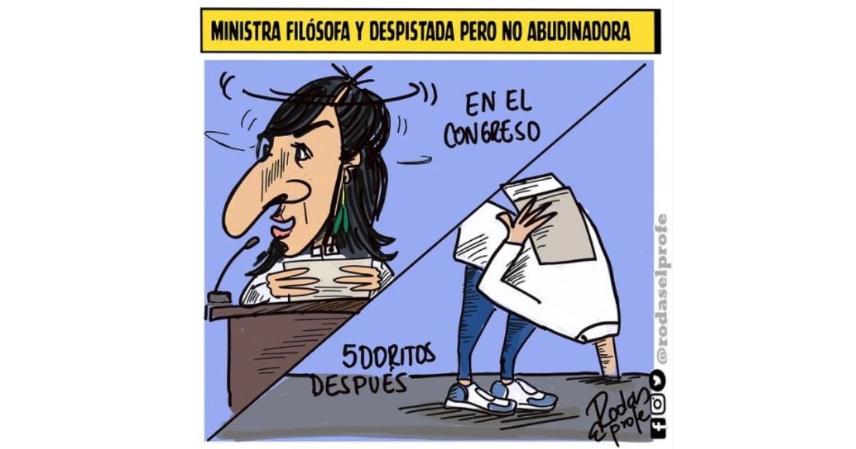 Caricatura: Ministra filósofa y despistada pero no abudinadora