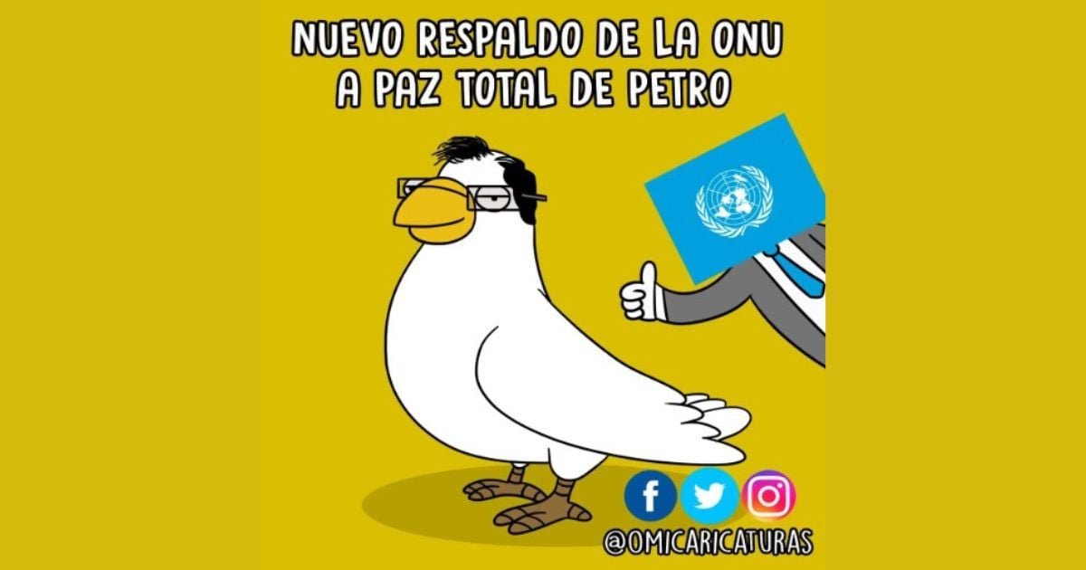 Caricatura: ONU respalda la Paz total de Petro